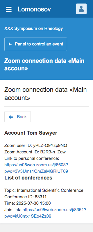 Zoom account